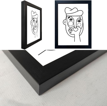 Regine Switzerland Funny Bathroom Wall Art - Modern Minimalist Canvas Print | Black & White Decor