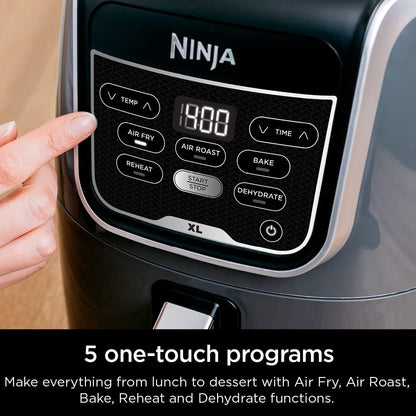 Ninja XL Air Fryer - 5.5 QT Capacity for 3lbs of Wings | 5-in-1 Cooking Functions | 400°F Max Temp | Grey