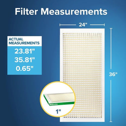 Filtrete AC Furnace Air Filter - MERV 8, MPR 700 | 24x36x1 Inch, 4-Pack for Optimal Airflow