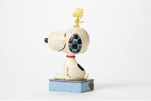 Enesco Peanuts Collection | Jim Shore Snoopy & Woodstock Figurine - Handcrafted 5-Inch Collectible Decor
