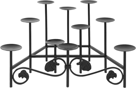 Minuteman International Cathedral Wrought Iron Fireplace Candelabra - Elegant Hearth Decor
