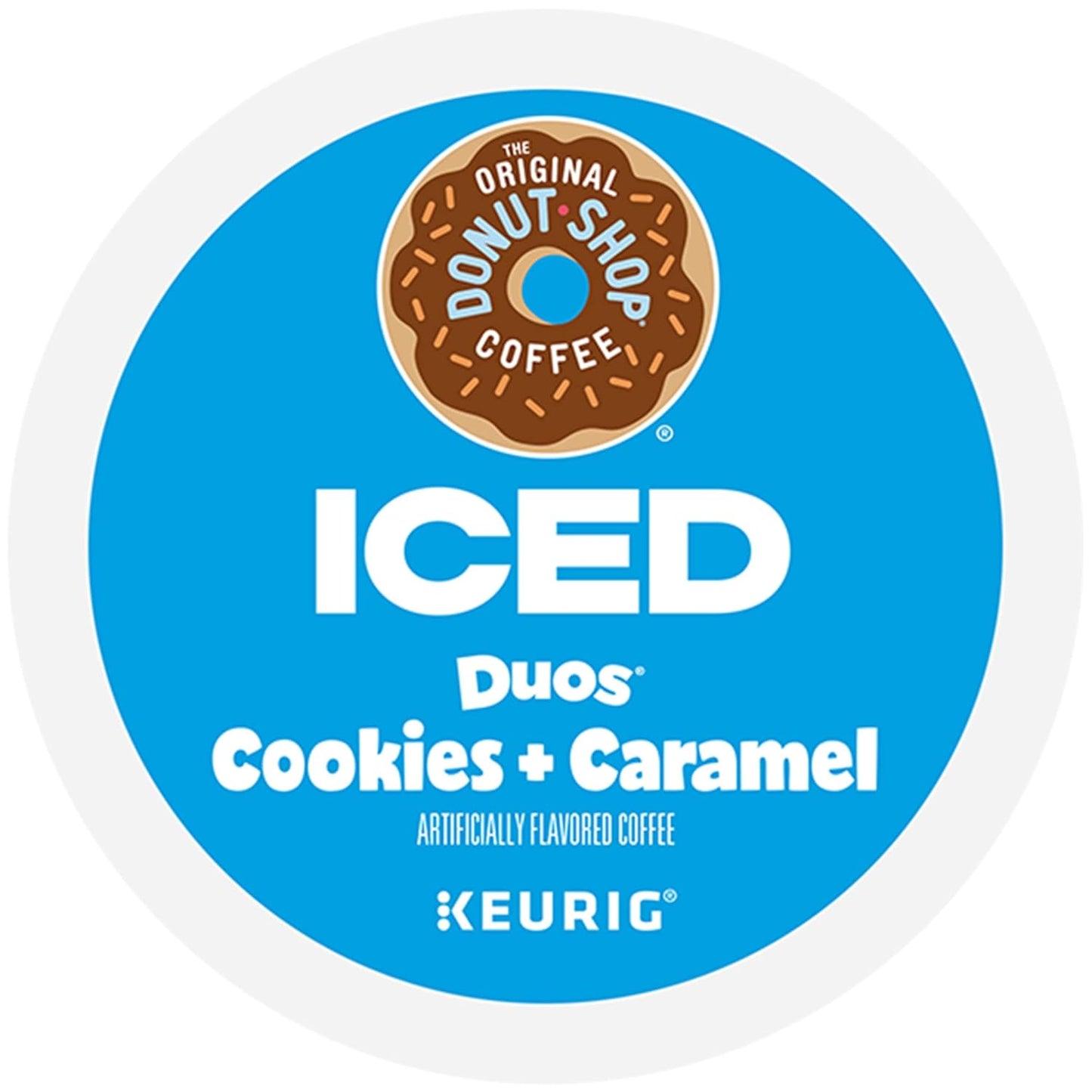 Original Donut Shop | Iced Duos Cookies & Caramel Coffee | 60 Keurig K-Cup Pods (6 Packs of 10)