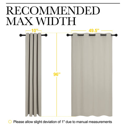 NICETOWN Natural Room Darkening Curtains 96" Long for Boho Farmhouse Home Decoration, Window Treatment Total Privacy Drape Panels for Bedroom Living Room Guest Room (55" Wide, Set of 2)