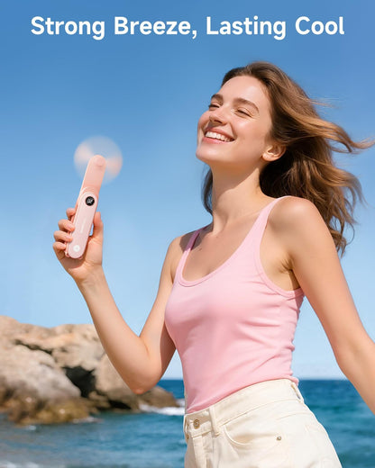 Sweetfull Portable Handheld Mini Fan - 3-in-1 USB Rechargeable Fan & Flashlight for Travel | Cute & Compact Design