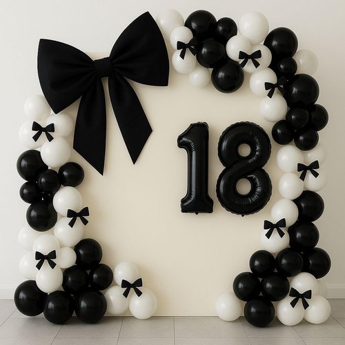 50 Number Balloons - Foil 40 Inch Black 50th Birthday Decoration for Men & Women
