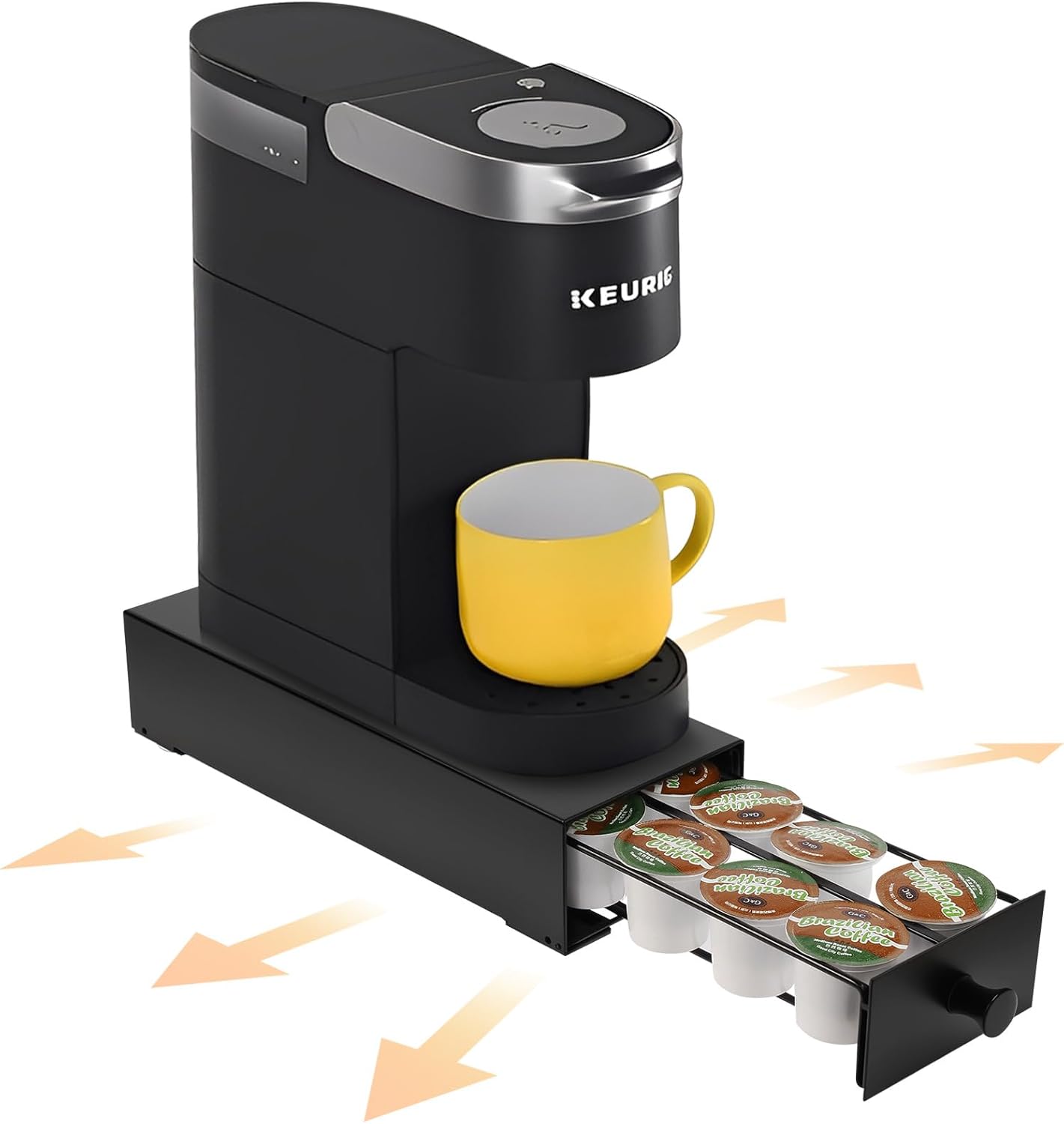 Skiennix K Cup Coffee Pod Holder - Organized Storage Drawer for 12 Pods | Countertop Organizer