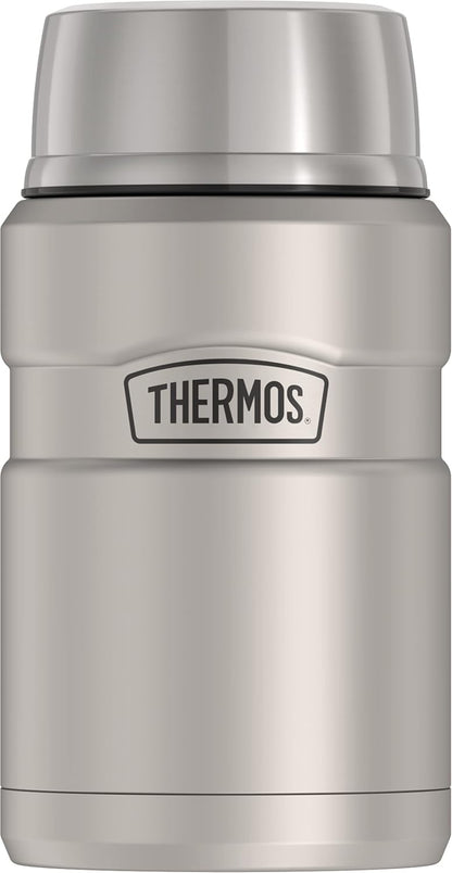 THERMOS Stainless King Vacuum-Insulated Food Jar - 24 Ounce Capacity, Matte Steel Finish