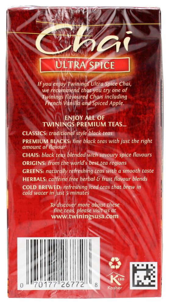 Twinings Ultra Spice Chai Tea 20 Count, Pack of 2