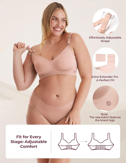Momcozy Nursing Bras | YN21 Seamless Maternity Bra for Ultra Comfort | Natural Shape, Pregnancy Sleep Bralette