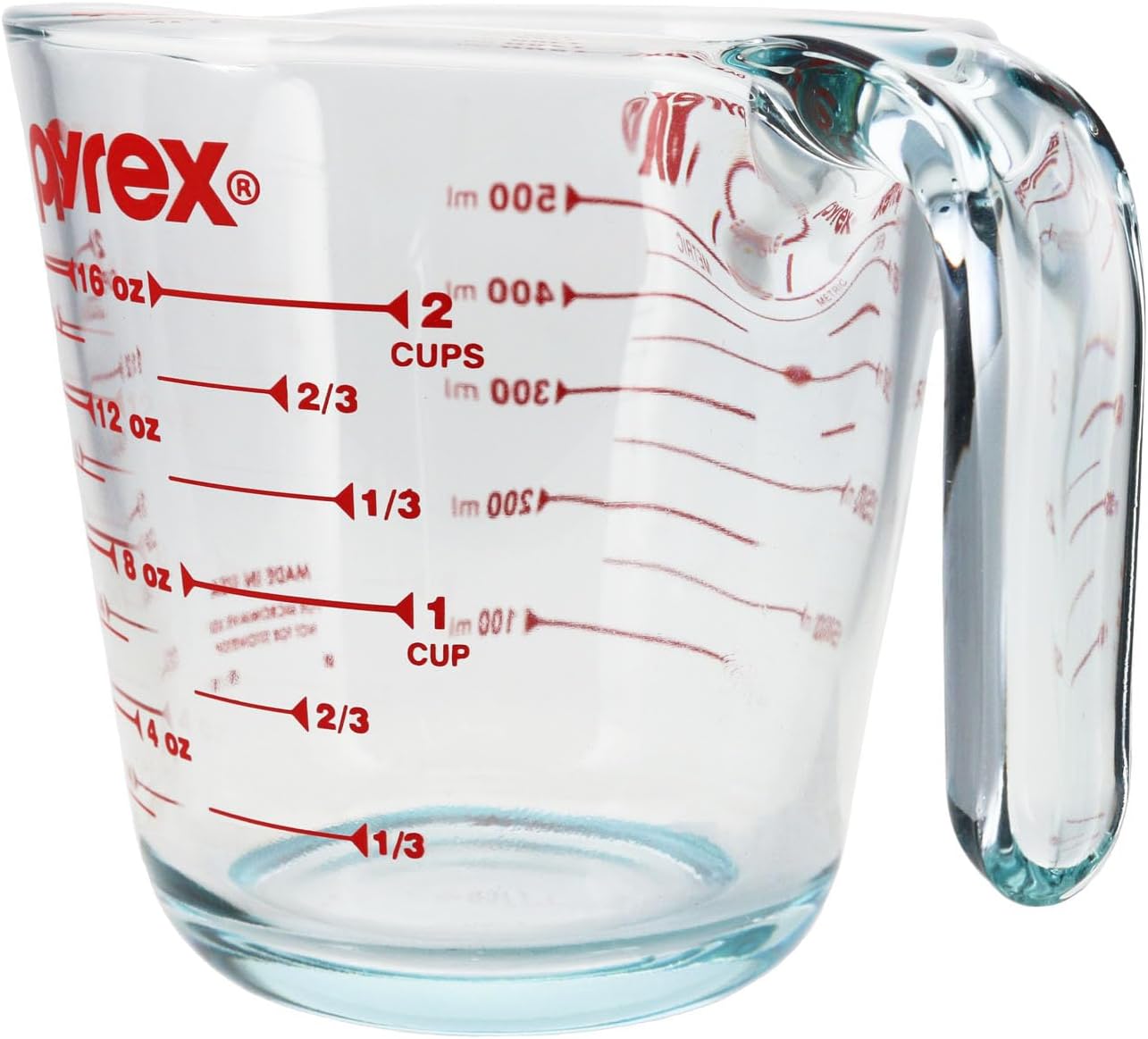 Pyrex 2 Cup Glass Measuring Cup - Durable, Made in USA for Accurate Measurements