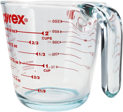 Pyrex 2 Cup Glass Measuring Cup - Durable, Made in USA for Accurate Measurements