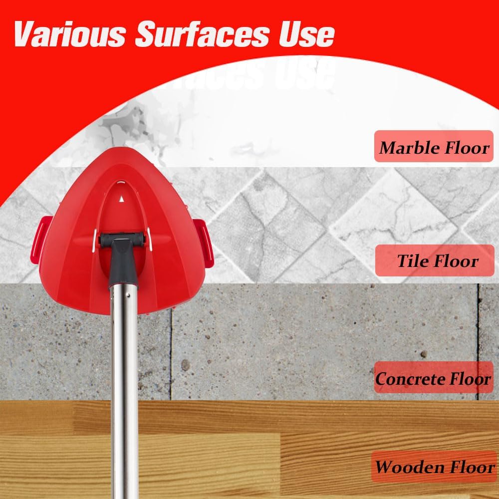ANREKEYH Scrub Brush - Triangle Floor Scrubber Mop Replacement Head for O-Cedar EasyWring | Ideal for Kitchen, Deck, Bathroom