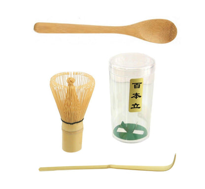 JapanBargain 4726, Matcha Whisk Set Japanese Chasen Bamboo Whisk Tea Spoon and Tea Scoop Chashaku Set Green Tea Ceremony Whisk Set (1)