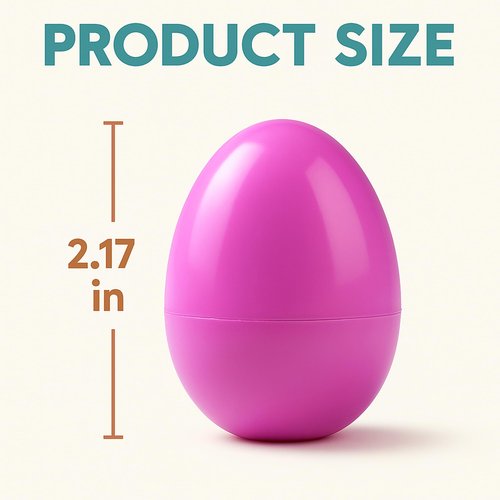 Coynurex 54PCS Fillable Easter Eggs – 2.17'' Plastic Hinged Eggs in 6 Colors – Bulk Eggs for Hunt, Party, Basket Fillers