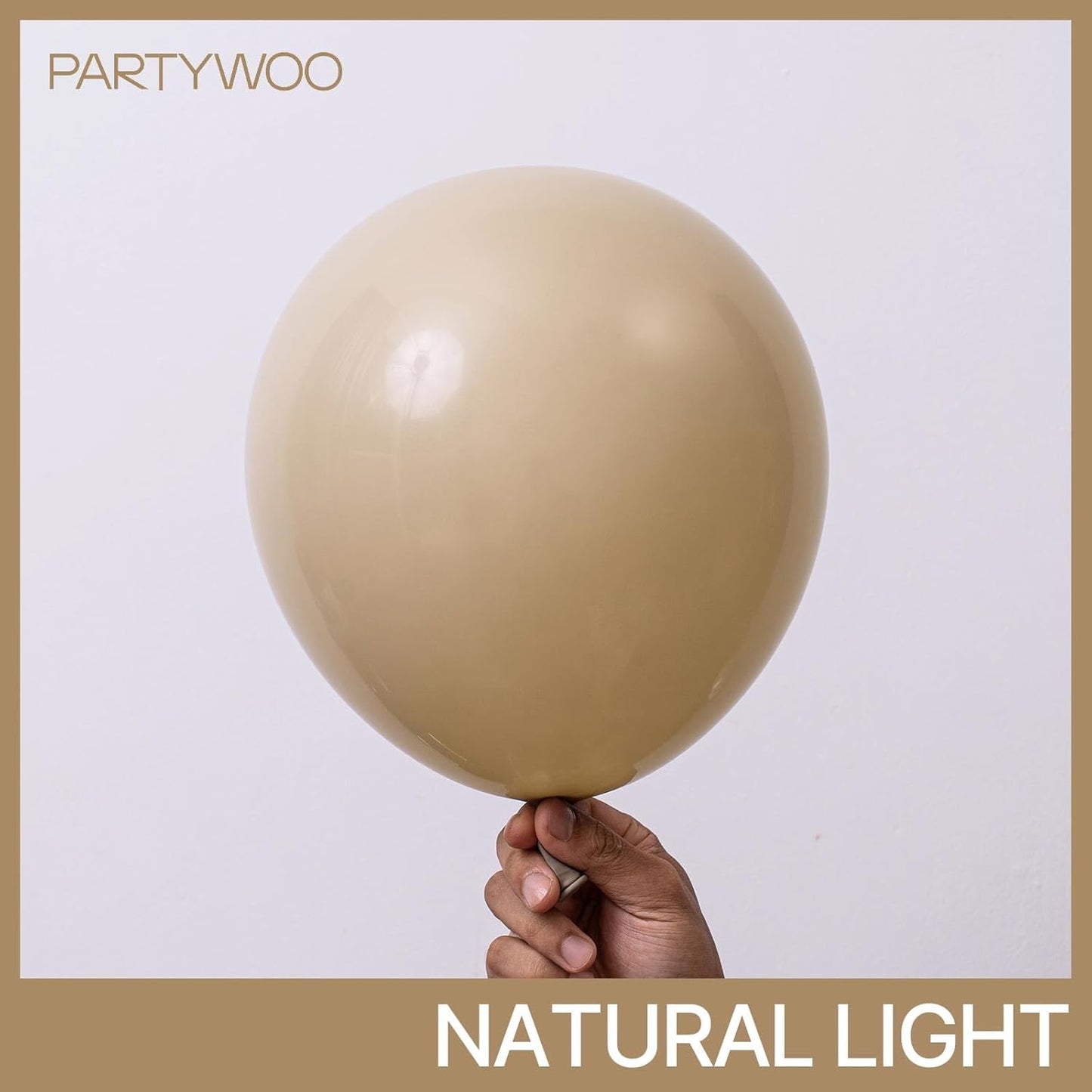 PartyWoo Cream Balloons - 120 Pcs in Beige, Ivory & Nude | Perfect for Graduation & Baby Showers