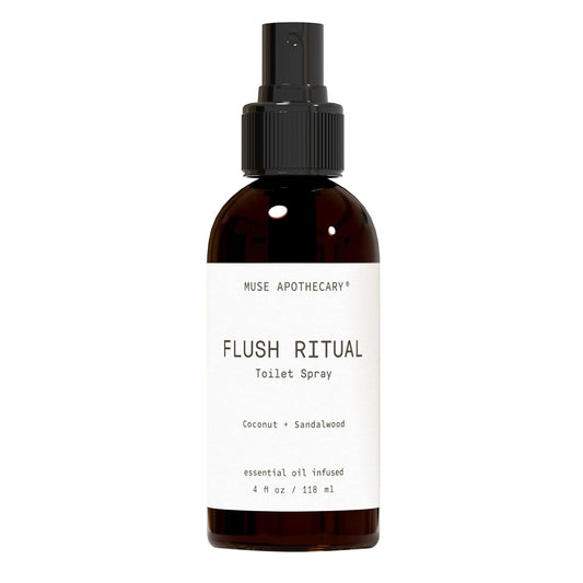 Muse Apothecary Flush Ritual - Aromatic Toilet Spray with Natural Essential Oils | Coconut & Sandalwood, 4 oz