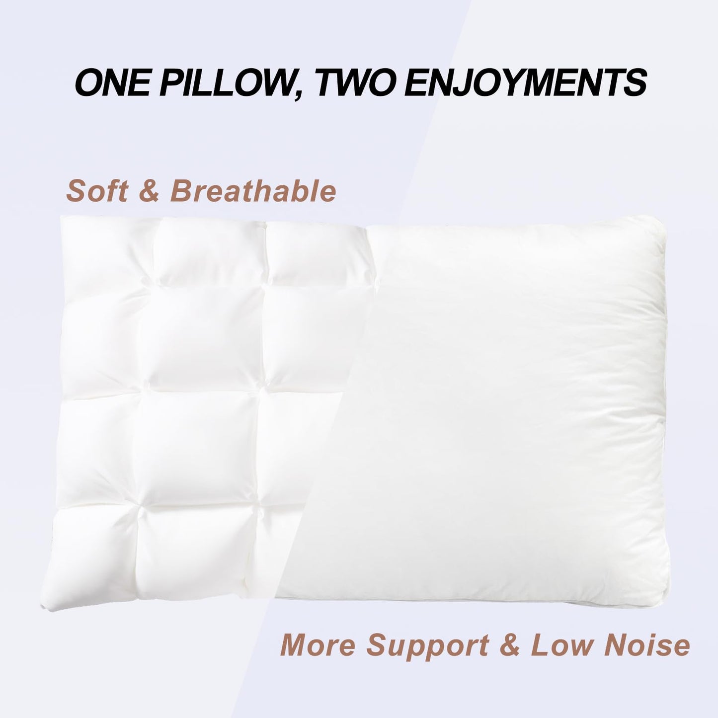 YOUR MOON Soft Pillows King Size for Sleeping, Support Bed Pillows, Fluffy Down Alternative Pillow, Luxury Hotel Gel King Pillows for Side Sleeping (White)