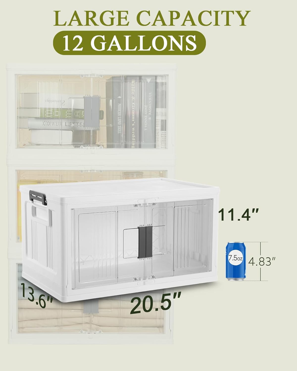 OlarHike 48QT Lockable Storage Bins - 9 Pack with Lids for Secure Organization