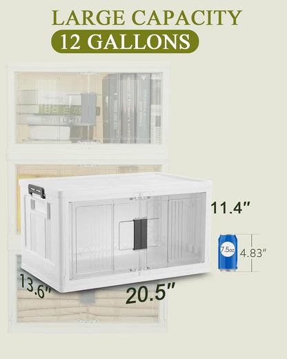 OlarHike 48QT Lockable Storage Bins - 9 Pack with Lids for Secure Organization