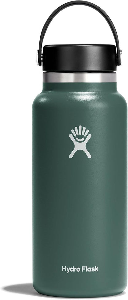 Hydro Flask 32Oz Wide Mouth Water Bottle - Flexible Cap for Easy Drinking