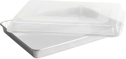 Nordic Ware Extra Large Baking Pan - High-Sided Natural Aluminum with Reinforced Steel Rim | 21.1 x 15 x 2 Inches