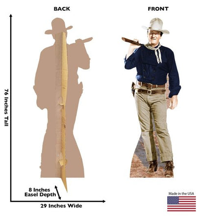 Cardboard People John Wayne Rifle on Shoulder Life Size Cardboard Cutout Standup