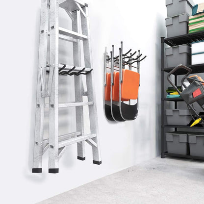 TORACK Garage Hooks - Heavy Duty Steel 12" Wave Tool Organizer | 4 Pack Wall Mount Storage for Tires, Ladders & Tools