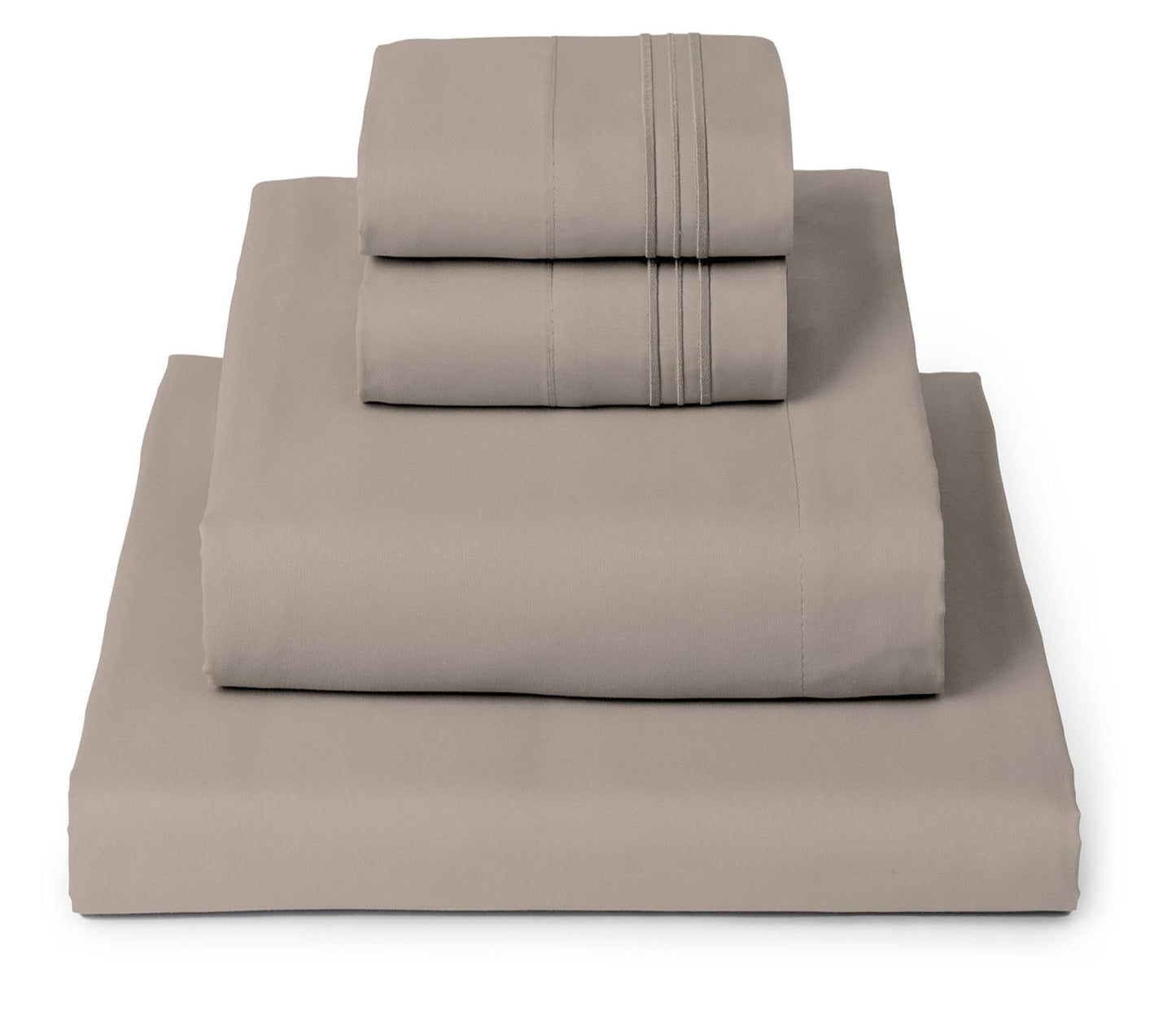 Mellanni Full Sheets Set - 4 PC Iconic Collection Bedding - Hotel Luxury, Extra Soft, Cooling Bed Sheets - Wrinkle, Fade, Stain Resistant (Full, Tan)