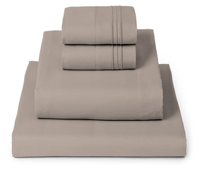 Mellanni Full Sheets Set - 4 PC Iconic Collection Bedding - Hotel Luxury, Extra Soft, Cooling Bed Sheets - Wrinkle, Fade, Stain Resistant (Full, Tan)