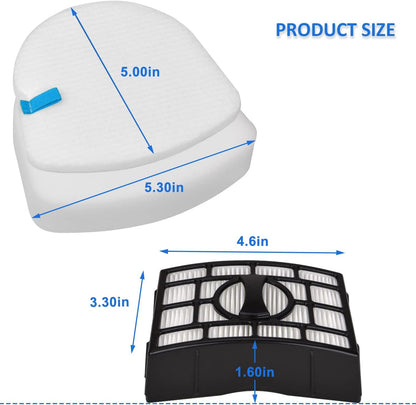 Shark Navigator Replacement Filter Set - 4 Foams & 4 Felt Filters for ZU560, ZU561, ZD201 Models