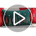 Red Christmas Embroidery Throw Pillow Covers 16x26 Set of 2 Velvet Xmas Tree Snowflake Decor