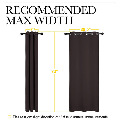 NICETOWN Blackout Curtain Panels for Bedroom Window, Triple Weave Microfiber Energy Saving Thermal Insulated Solid Grommet Blackout Draperies and Drapes(One Pair, 34 inches by 72 inches, Toffee Brown)
