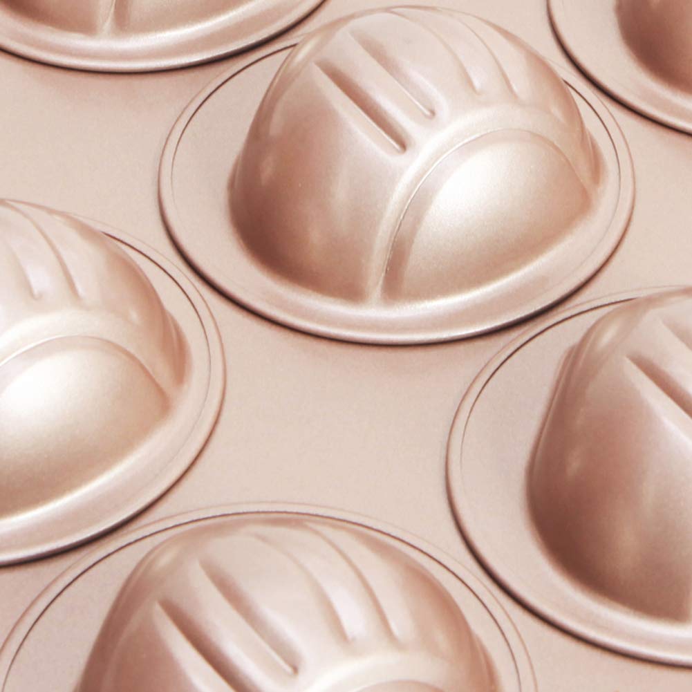 CANDeal Chestnut Muffin Pan for Baking,Nonstick Cupcake Tin 12 Cavity, Novelty Cake Pan, Special Madeleine Muffin Cake Baking Mould,Cheesecake Pans