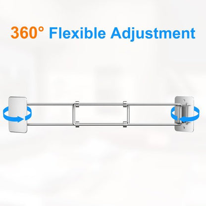 songsoso 2 Pack RV Corner Rod, Camper Shelf Bar, 7–13 Inches Adjustable Bathroom Organizer, Stainless RV Wall Accessories