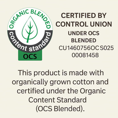 Skiennix Organic Mattress Protector Pad - OCS Certified Waterproof Cotton Cover | 250 GSM Deep Pocket Comfort