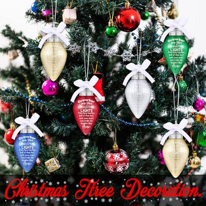 35-Piece Christmas Light Bulb Ornament Gift Set for Coworkers - Holiday Decor