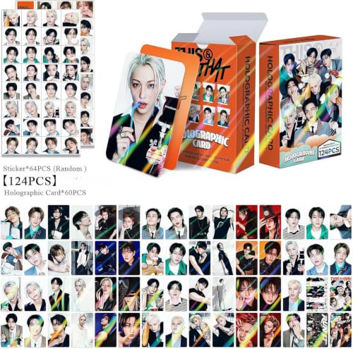 Stray Kids Photocards Set 124 PCS with Stickers - Multicolor