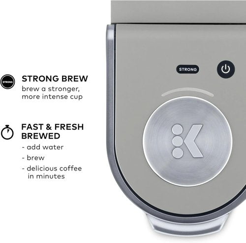 Keurig K-Mini Plus Coffee Maker - Slim 5-Inch Design, 6-12oz Brew Size, Pod Storage - Gray (Renewed)
