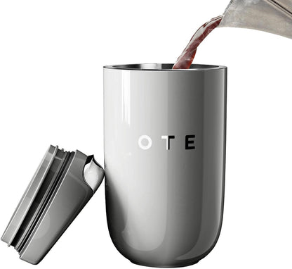 OTE Coffee Cup Travel Mug - 12 OZ Leakproof Insulated Tumbler | Keeps Drinks Hot or Cold, Gray