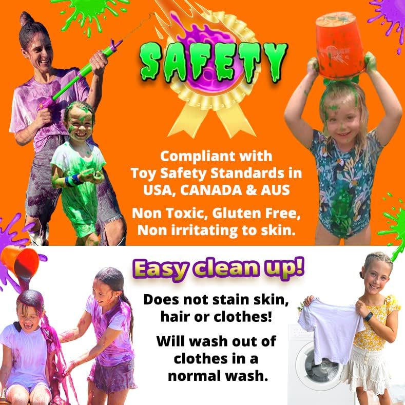 Party Goat Instant Green Slime Powder - Bulk Kit for 25 Gallons | Mix with Water for Fun Kids' Activities
