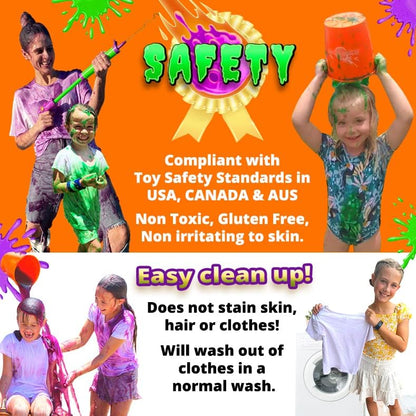Party Goat Instant Green Slime Powder - Bulk Kit for 25 Gallons | Mix with Water for Fun Kids' Activities