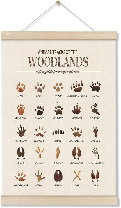 Doi-Lanee Woodland Tracks Poster Hanger Frame - Jungle Nursery Decor & Forest Wall Art