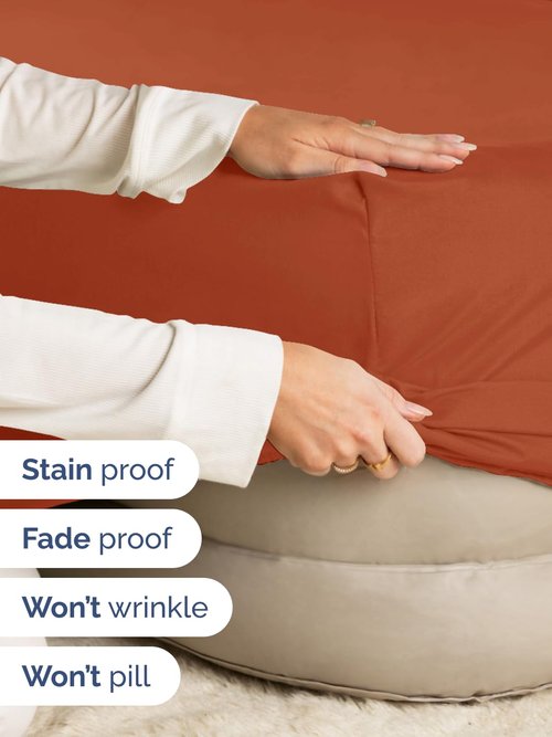 Extra Deep Split King Fitted Sheet - Hotel Luxury Single Fitted Sheet Only - Easily Fits 18 inch to 24 inch Mattress - Ultra Soft, Wrinkle Free w/Extra Deep Pockets - Breathable & Comfy - Terracotta