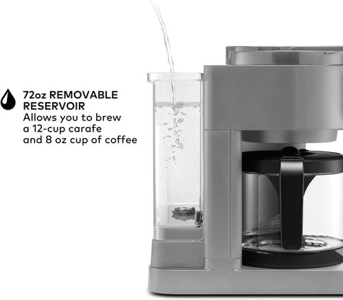 K-Duo Essentials Coffee Maker - Versatile Hot & Iced Drinks | 72 oz Reservoir, Gray Finish