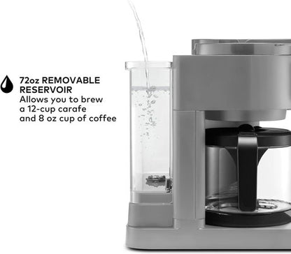 K-Duo Essentials Coffee Maker - Versatile Hot & Iced Drinks | 72 oz Reservoir, Gray Finish