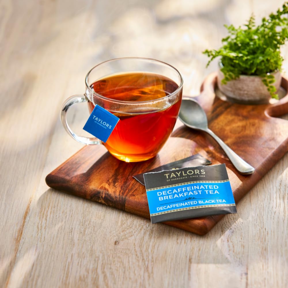 Taylors of Harrogate Decaffeinated Breakfast Tea - Rich & Balanced Flavor | 20 Individually Wrapped Bags
