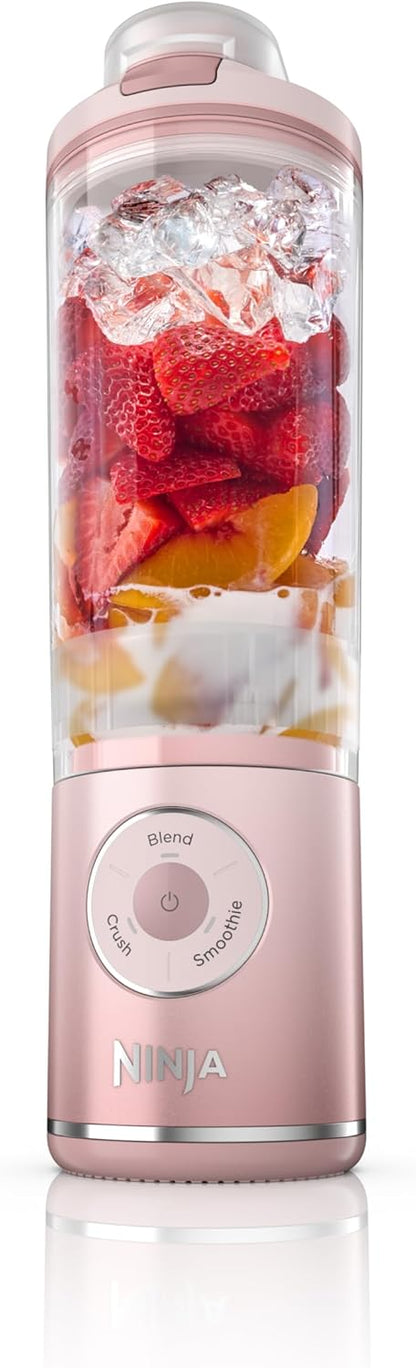 Ninja Blast Max Portable Blender - Cordless Personal Smoothie Maker with 3 Programs | 22 oz Pink Vessel