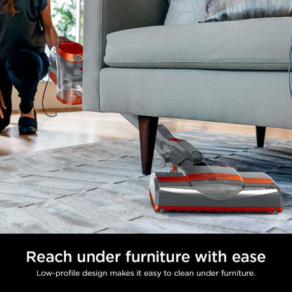 Shark HV302 Rocket Pet Corded Stick Vacuum - Lightweight, Swivel Steering for Carpets & Hard Floors | Includes Hand Vacuum & Tools, Orange