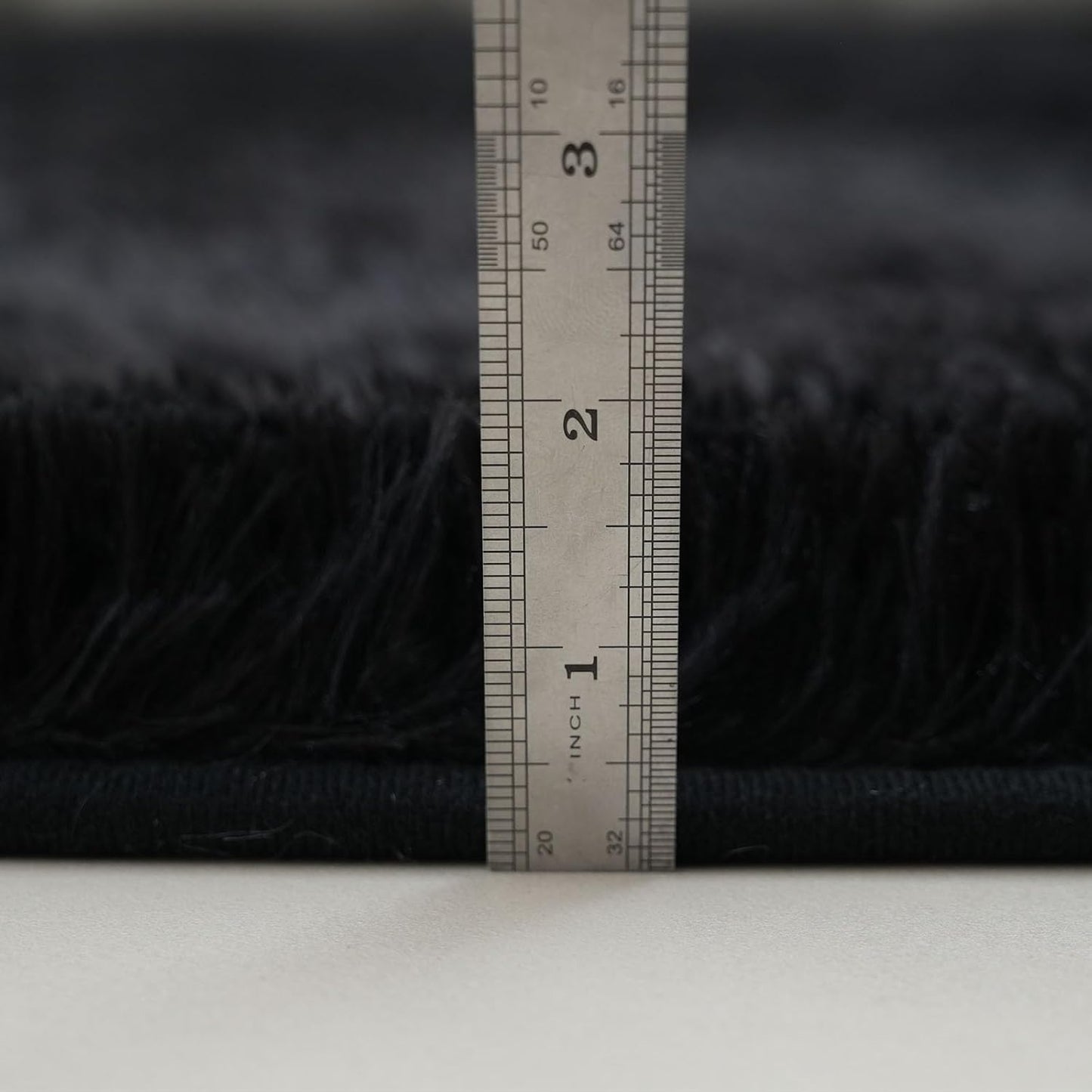 Skiennix Fluffy Area Rug - Soft Shag Non-Shedding Plush Carpet for Bedroom | Black 2x3 ft