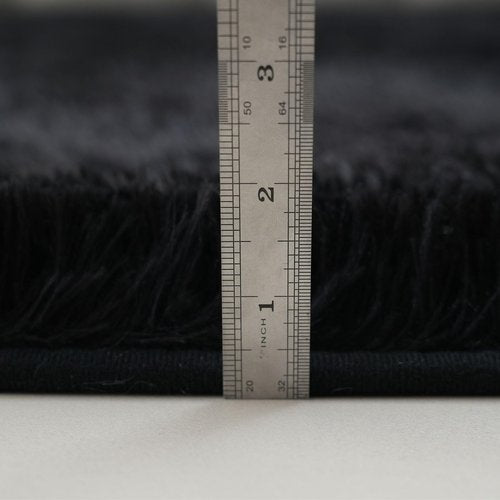 2x3 Fluffy Area Rugs for Bedroom Living Room,Small Soft Shag Fuzzy Rug Non-Shedding Indoor Plush Carpet for Kids Bedroom Nursery Dorm Home Decor,Black